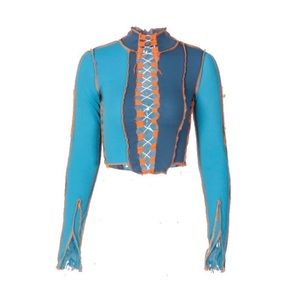 Long Sleeve Lace Crop Top